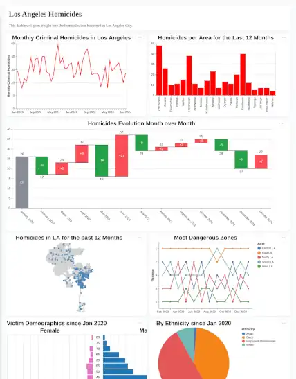 Los Angeles Homicides Dashboard